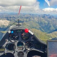 Flugwegposition um 12:50:53: Aufgenommen in der Nähe von Gemeinde Untertauern, Österreich in 3122 Meter